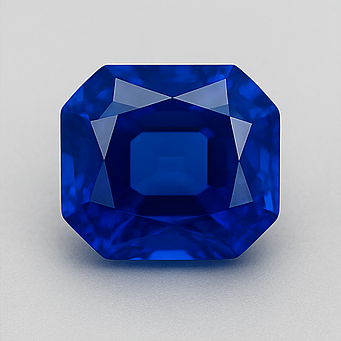3.02ct Natural Blue Sapphire – Asscher Cut – Unheated
