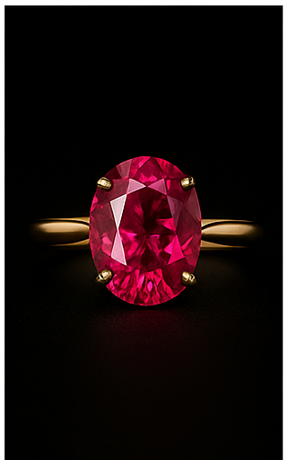 Natural Rubellite Tourmaline – 3.88ct, Oval Cut, Collector Grade