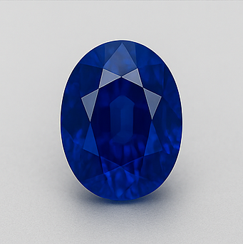3.84ct Natural Blue Sapphire – Oval Cut – Royal Blue – Unheated